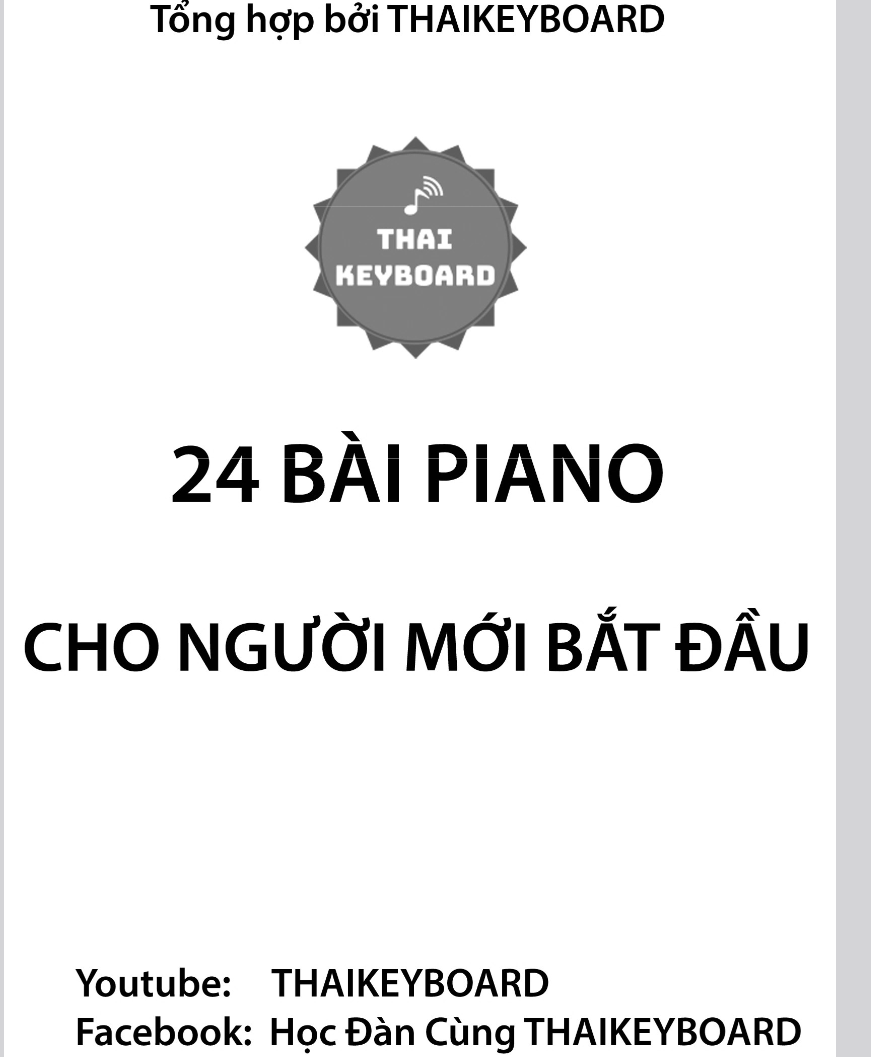 24 Sheet piano cho người mới học