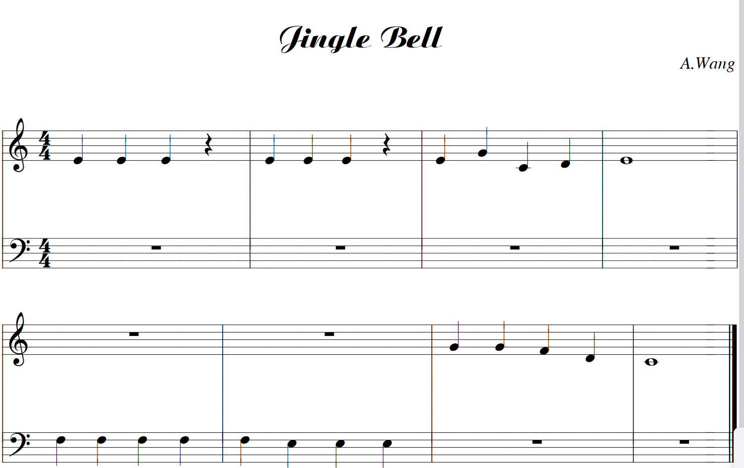 Sheet nhạc jingle bell piano