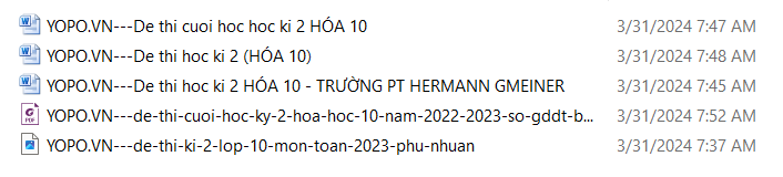 Tuyển tập đề kiểm tra học kì 2 Môn Hóa 10 có đáp án Năm học 2022-2023