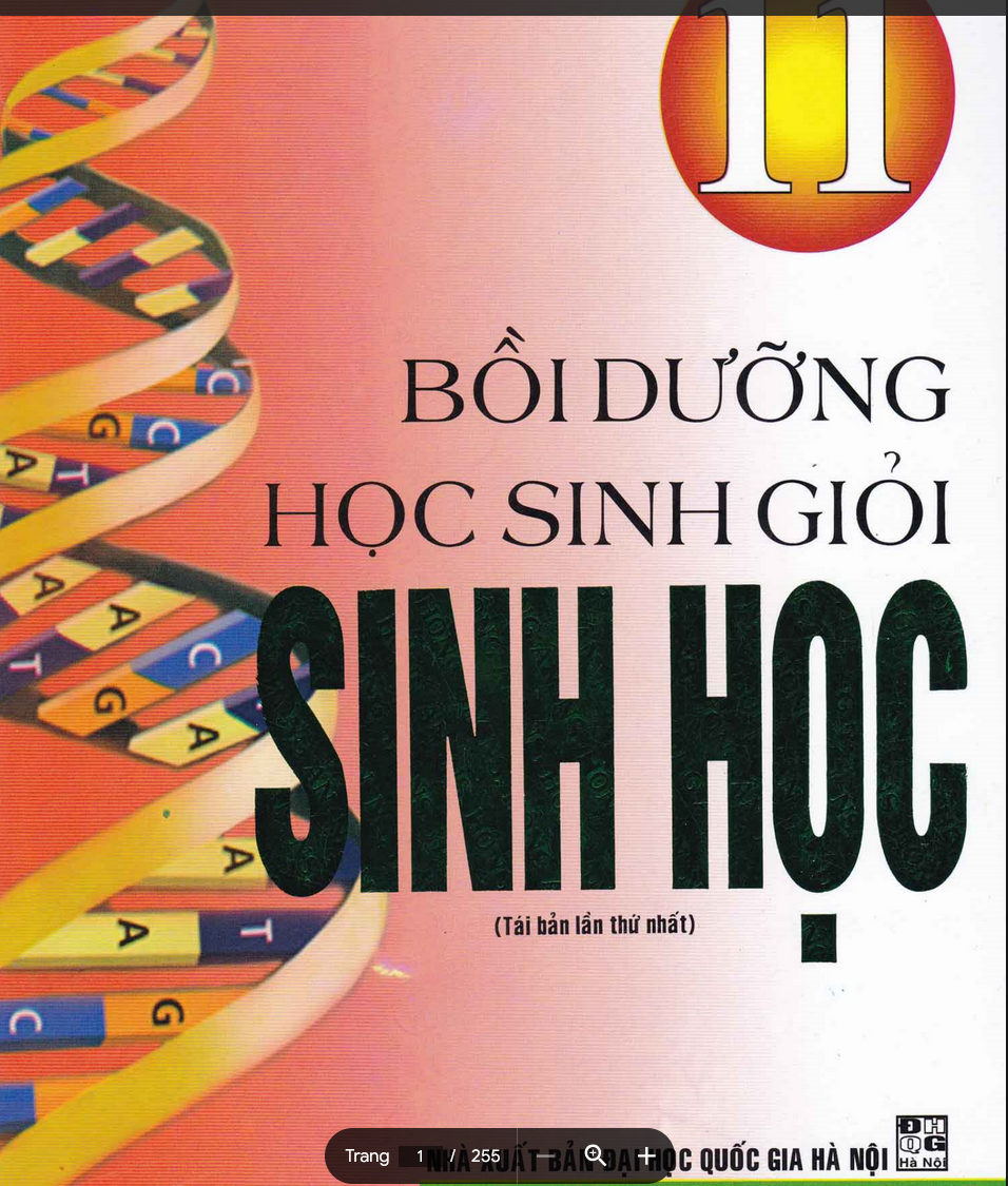 TÀI LIỆU, SÁCH Bồi dưỡng học sinh giỏi sinh học 11 pdf LINK DRIVE