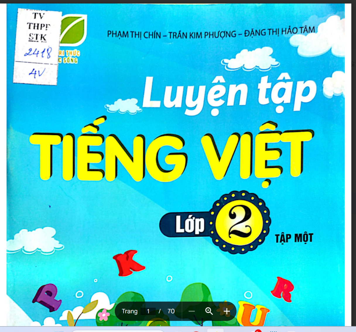 TÀI LIỆU Luyện tập tiếng việt lớp 2 kết nối tri thức TẬP 1 + TẬP 2 PDF LINK DRIVE