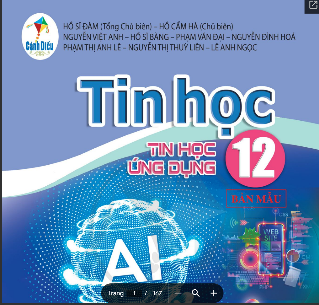 Sách Tin học 12 Cánh diều - SGK Tin học 12 ICT – Bộ sách Cánh Diều