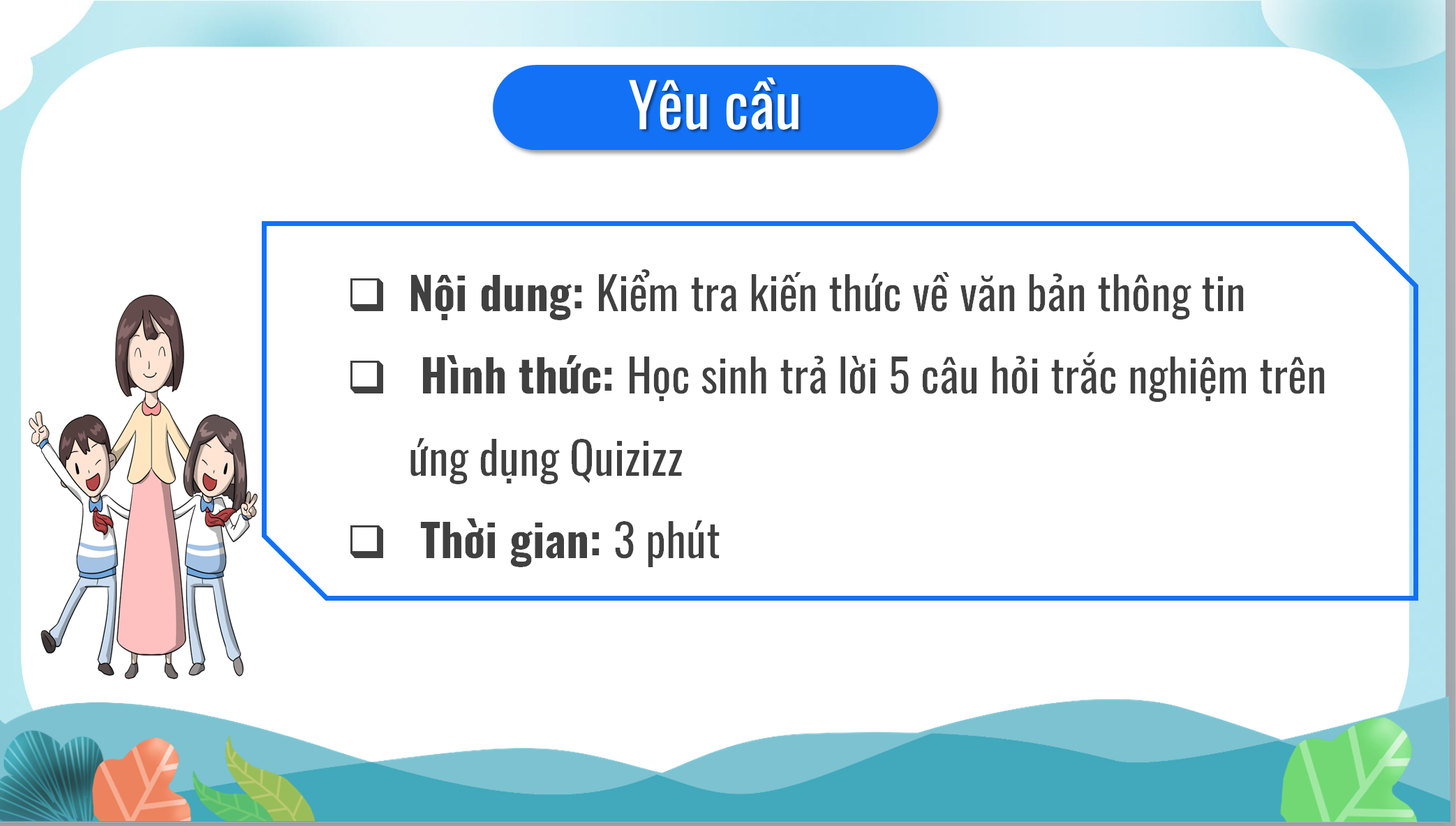 WORD + POWERPOINT GIÁO ÁN CHUYÊN ĐỀ BÀI 3: VĂN BẢN THÔNG TINĐỌC HIỂU VĂN BẢN: NƯỚC BIỂN D NG: BÀI TOÁN KHÓ CẦN GIẢI TRONG THẾ KỈ XXI (Lưu Quang Hưng)