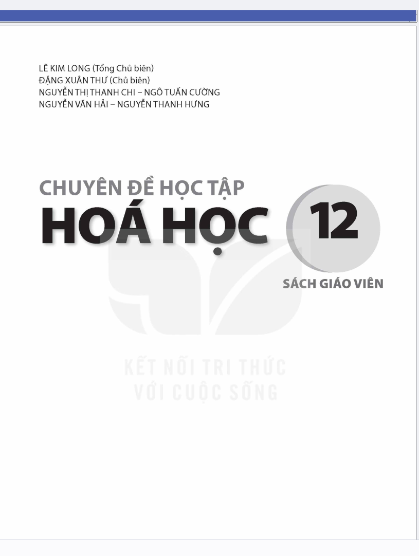 TÀI LIỆU Chuyên đề hóa 12 cánh diều pdf SÁCH GIÁO VIÊN LINK DRIVE