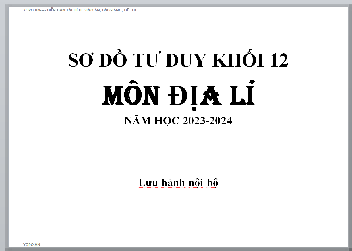 BỘ Sơ đồ tư duy môn địa lớp 12 CẢ NĂM 2023-2024