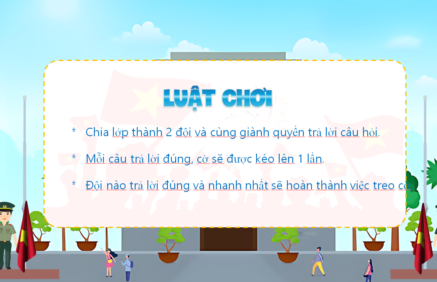 POWERPOINT Game quốc khánh 2/9: TREO CỜ TỔ QUỐC * BẮT TREND LINK DRIVE