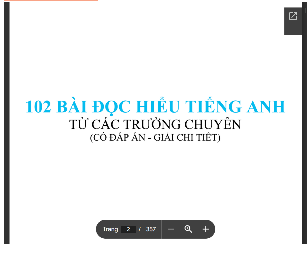 BẢN WORD 102 Bài đọc hiểu tiếng Anh từ các trường chuyên – Ôn thi THPT LINK DRIVE