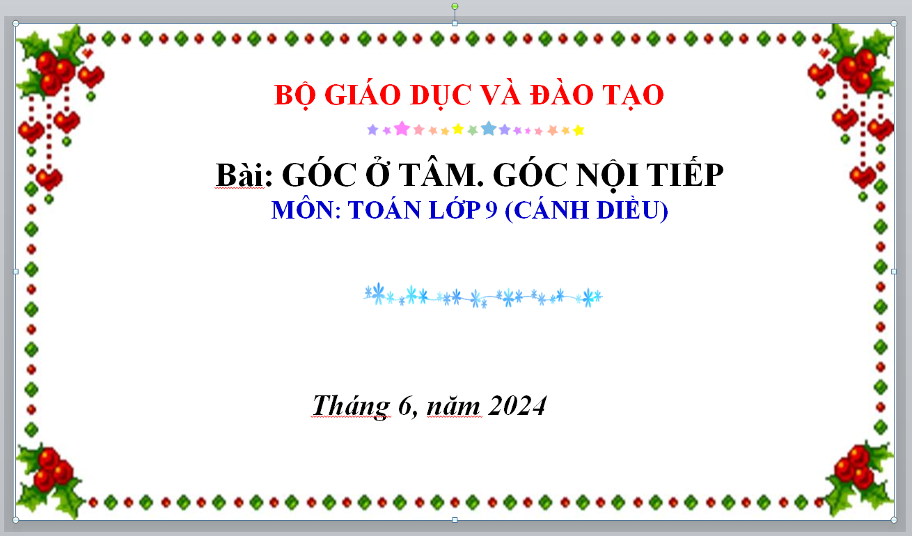 WORD + POWERPOINT GIÁO ÁN TOÁN 9 CÁNH DIỀU BAI 4. GOC Ở TAM - GOC NOI TIEP NĂM 2024-2025