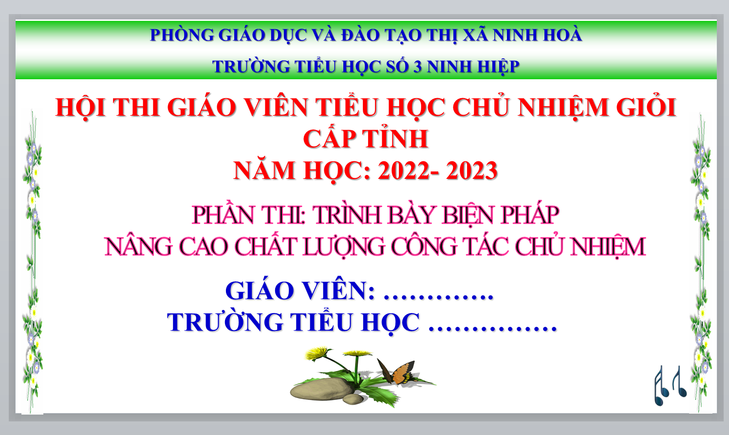 POWERPOINT SÁNG KIẾN KINH NGHIỆM Rèn nề nếp cho học sinh lớp 4 LINK DRIVE