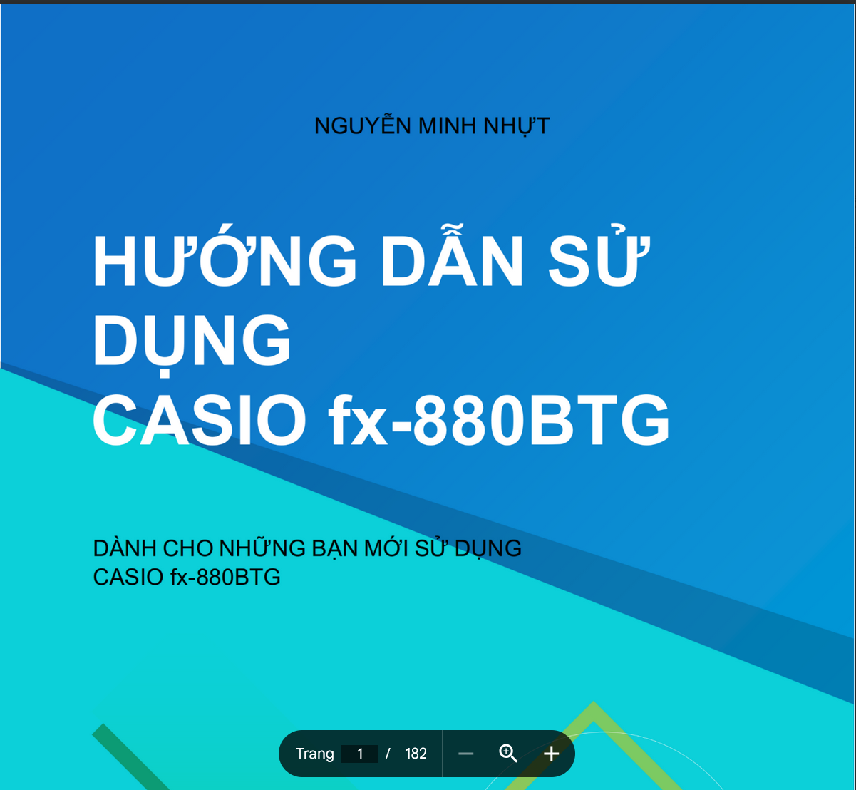 TÀI LIỆU Cẩm năng sử dụng máy tính casio 880 pdf LINK DRIVE