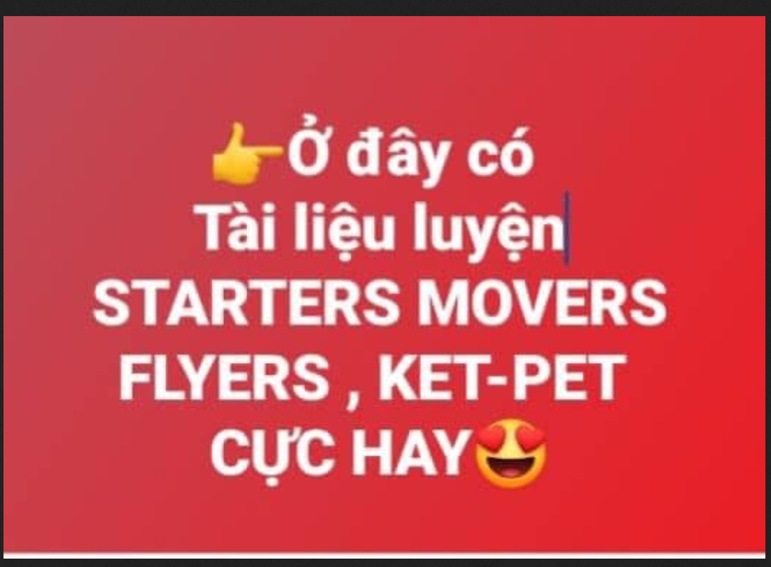 TỔNG HỢP TÀI LIỆU ÔN LUYỆN CAMBIDGE: Bộ tài liệu luyện thi Cambridge "Cambridge Fun for Starters, Movers, Flyers" LINK DRIVE