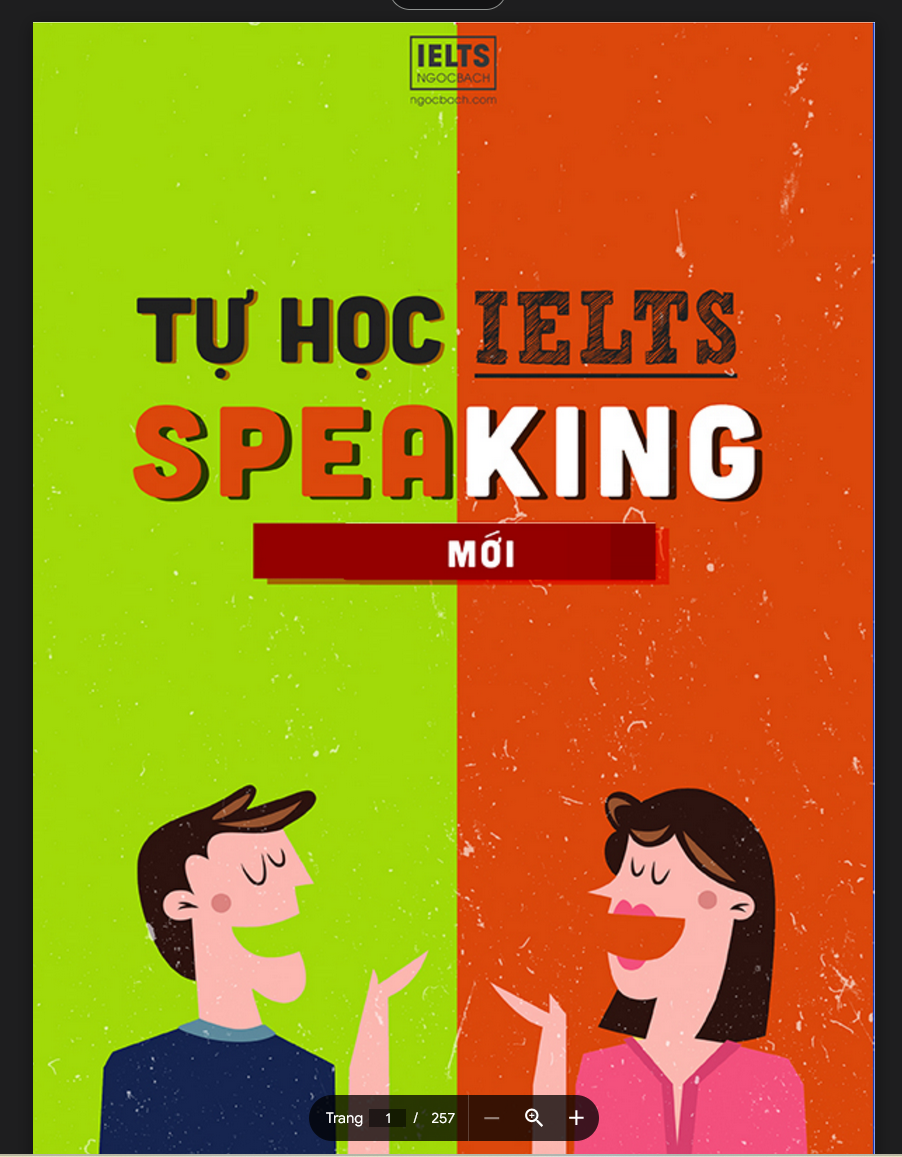 TÀI LIỆU Tự học ielts speaking ngọc bách pdf 2023 LINK DRIVE