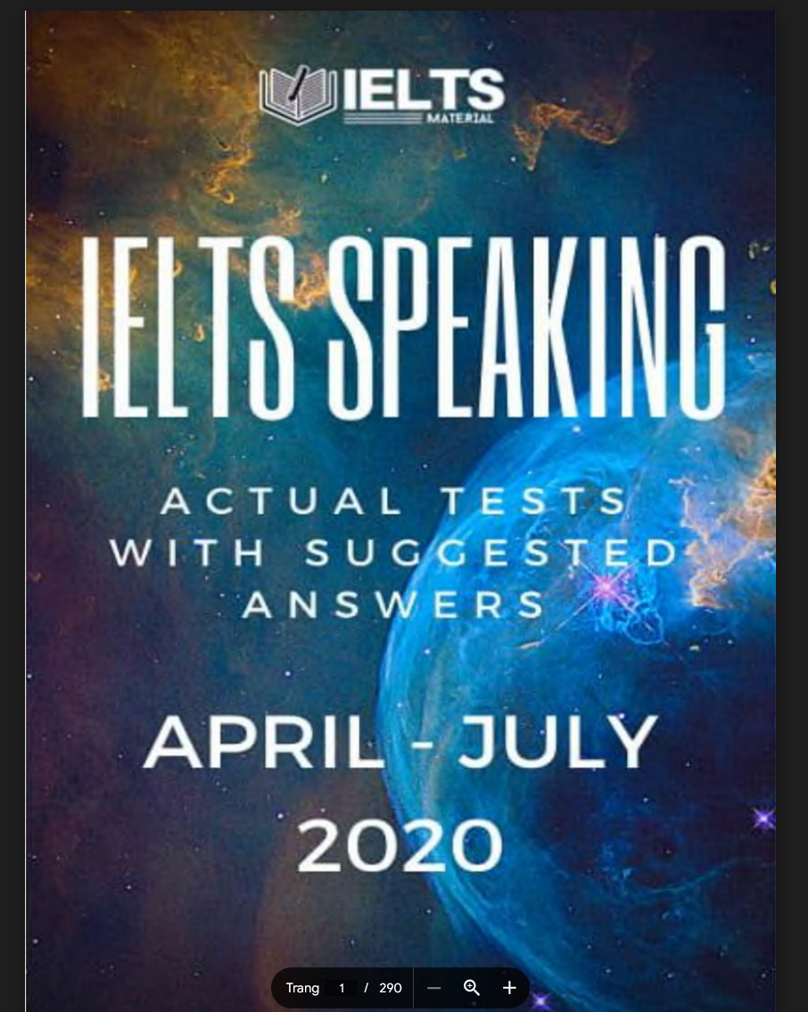 Đề thi ielts speaking mới nhất thực tế và gợi ý đáp án (tháng 4 – tháng 7 năm 2020) Bản Đẹp LINK DRIVE