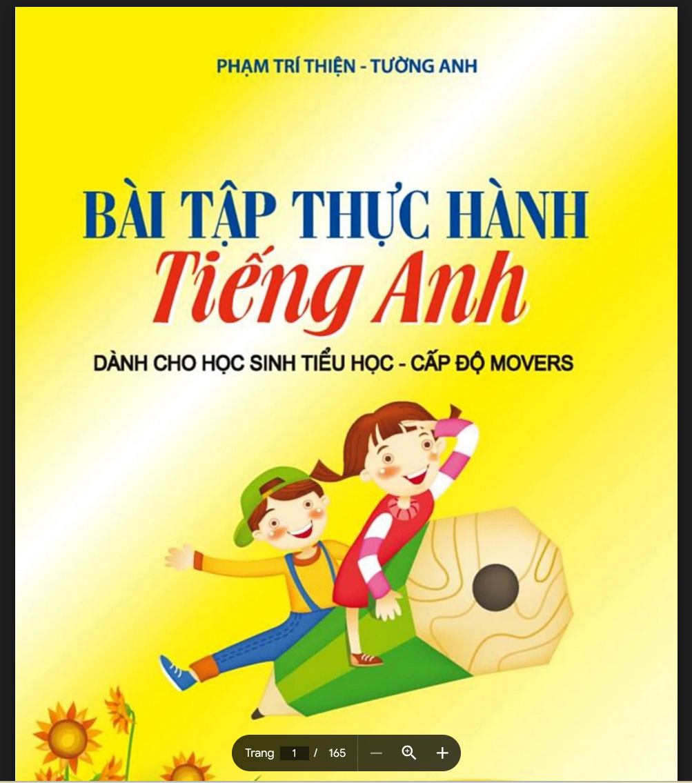 TẢI SÁCH Bài tập thực hành tiếng anh cấp độ movers LINK DRIVE