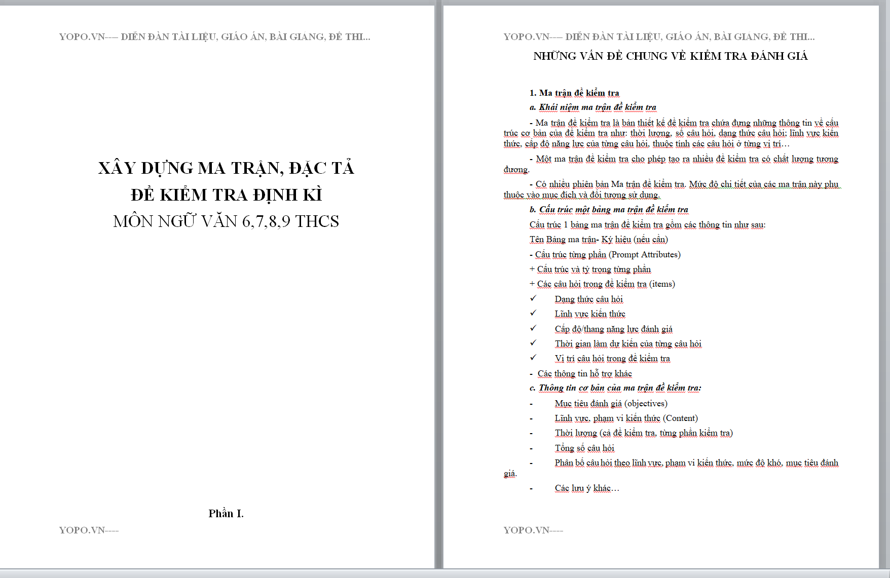 TÀI LIỆU XÂY DỰNG MA TRẬN, ĐẶC TẢ ĐỀ KIỂM TRA ĐỊNH KÌ MÔN NGỮ VĂN 6,7,8,9 THCS NĂM 2024-2025