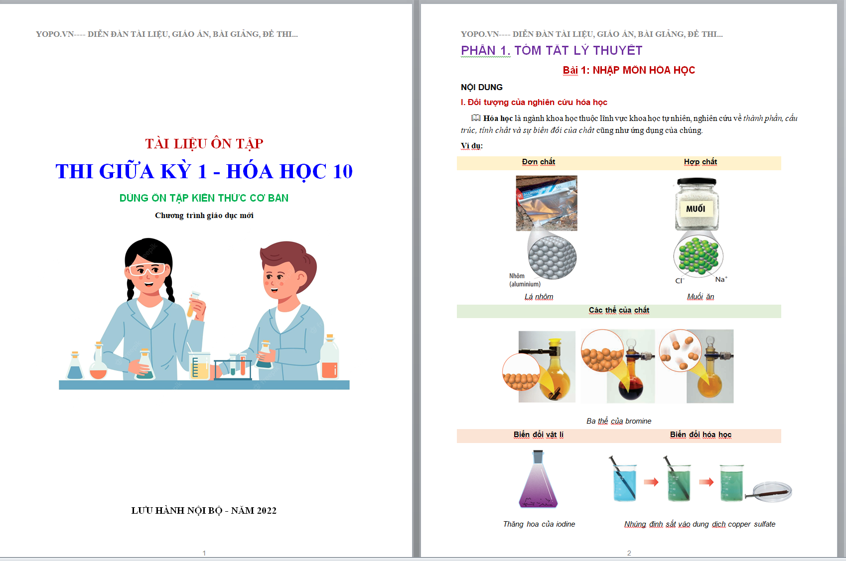 Đề cương ôn tập hóa 10 giữa học kì 1 sách kết nối tri thức năm 2024-2025