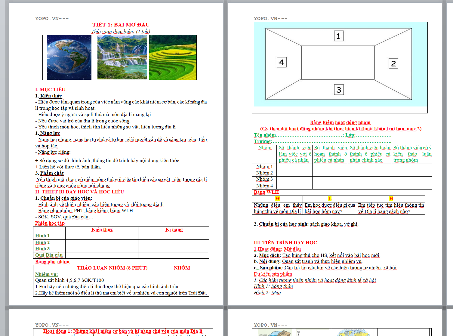 WORD Giáo án địa lí 6 sách kết nối tri thức CẢ NĂM THEO CHƯƠNG TRÌNH GDPT 2018* BẢN IN ĐẸP