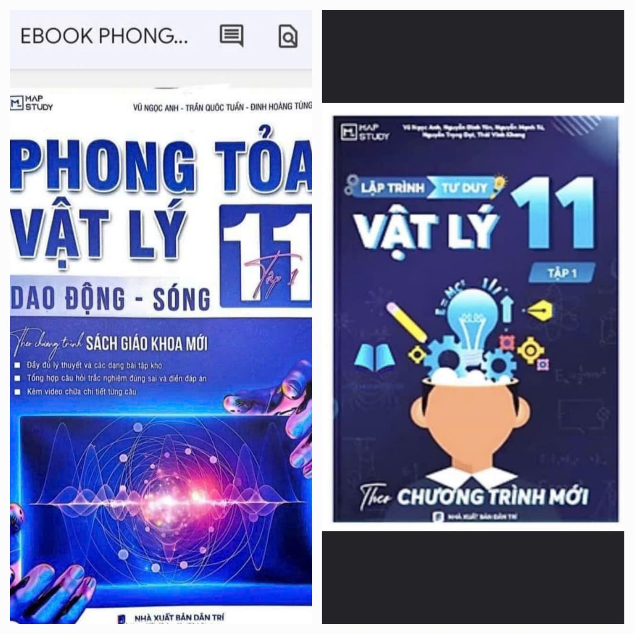 EBOOK PHONG TỎA VẬT LÍ LỚP 11 TẬP 1 DAO ĐỘNG, SÓNG SGK THẦY VŨ NGỌC ANH LINK DRIVE